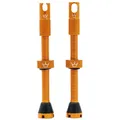 Produktbild: Peaty's X Chris King MK2 Tubeless Ventil Presta - Integrierter Speichenschlüssel & Ventilkernentfernungskappen, Mountainbike, Rennrad Fahrrad Reifen, Kompatibel einfügen, 7075 Aluminium - 60mm Orange