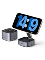 Produktbild: UGREEN MagFlow 2 in 1 iPhone Ladestation kompatibel mit MagSafe faltbares Wireless Charger für iPhone 17/17 Air/16 Pro/16/15/14/13/12, AirPods, Winkel-Einstellbarer Ladeständer, mit 1M Kabel