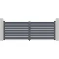 Produktbild: Casanoov Doppelflügeltor Aus Aluminium Vogel 400x140cm Grau