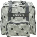 Produktbild: Semplix Overlocktasche-Coverlocktasche Polka Dots (stein/grau) Overlock bis 42cm