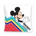 Produktbild: Disney Home Mickey Mouse - Dekokissen mit Füllung und Reißverschluss - 40x40 cm - Wurfkissen mit Füllung, tolles Deko-Kissen für Sofa, Couch, Wohnzimmer und Schlafzimmer - weiches Kuschelkissen