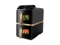 Produktbild: PHILIPS NA462/70 Airfryer 4000 Series Stacked Dual Basket, 10L Kapazität (5+5L), RapidAir Technologie, kupfer Griff Heißluftfritteuse