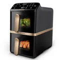 Produktbild: philips NA462 Fritteuse Mit Luft 2750 Watt 10L 6 Programme Schwarz/Gold