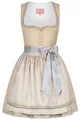 Produktbild: Krüger Dirndl Millefoglie 60cm Länge beige | Schlichtes Dirndl mit Knöpfen | Damen (DE/NL/SE/PL, Numerisch, 40, Regular, Regular, beige)