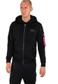 Produktbild: Alpha Industries Herren Back Print Zip Hoody Kapuzenpullover, Black, S