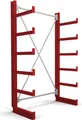 Produktbild: STIER Kragarmregal einseitig 1 Feld mit 5 Ebenen 1300x2000x500mm feuerrot