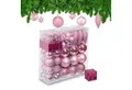 Produktbild: relaxdays Weihnachtsbaumkugel Weihnachtskugeln im 110er Set, Rosa