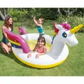 Produktbild: Einhorn Pool mit Wasserspritzfunktion Kinderpool Babypool Planschbecken INTEX