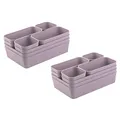Produktbild: Engelland - Schubladen-Organizer Set, 16-teilig, Farbe: Flieder-Lila, universell verstellbar, Aufbewahrungs-Box, Einteiler, Trenn-System, Utensilien, Stauraum, Wohn-Badezimmer, Kunststoff, BPA-frei
