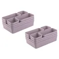 Produktbild: ENGELLAND 2 x Schubladen-Organizer Set Aufbewahrungs-Box 8-teilig Flieder