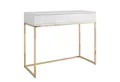 Produktbild: Lookway Konsolentisch BLANCO mit Schubladen Gold Chrom