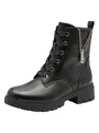 Produktbild: Tamaris Comfort Damen Stiefeletten zum Schnüren mit Stretch-Anteil, Schwarz (Black/Gold), 42 EU