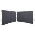 Produktbild: 2 Seitenteile mit RV 300x197cm Anthrazit für Rank Pavillon 3x3m Seitenwand RAL 7012 - Grau