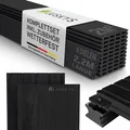 Produktbild: JUSKYS® WPC Terrassendielen 2 m², inkl. Unterkonstruktion & Clips – Anthrazit