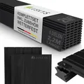 Produktbild: Juskys WPC Terrassendielen 2 m² – 220 cm Dielen, wetterfest & pflegeleicht, inkl. Unterkonstruktion, Clips & Schrauben, rutschfest für Terrasse & Balkon – Anthrazit