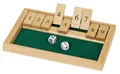 Produktbild: SHUT THE BOX Spiel aus Holz Würfelspiel Klappenspiel Brettspiel Klappbrett NEU