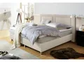 Produktbild: Boxspringbett, beige (sandfarben), Strukturstoff, Liegefläche B/L: 140cm x 200cm, H3, Bonnell-Federkernmatratze, Bezug Topper 100% Polyester, waschbar bis 60C;Bezug Unterbox und Kopfteil: Strukturstoff (77% Polyester und 23% Viskose);Zierkissen: gefüllt mit Hohlfaser-Polyesterwatte (100% Polyester), Bezug aus 100% Polyester;Bezug Obermatratze 100% Polyester, waschbar bis 60C, WESTFALIA SCHLAFKOMFO