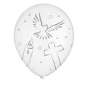 Produktbild: Luftballons ,Kommunion, Deko,Kirche,Taube,Kerze,Kreuz,8 Stück, weiß