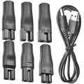 Produktbild: 7 Stück 5V Rasierer Ladegerät Netzkabel USB Adapter Set für eine Vielzahl von...