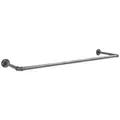 Produktbild: Natural Goods Berlin Garderobenstange Pipe GARD Wall, (1 St), Kleiderstange, Garderobenhalter, Hängegarderobe, Temperguss silberfarben 110 cm x 30 cm