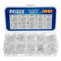Produktbild: BOJACK 10 Farben 200 Stück 5 mm LED Dioden Sortiments Kit Pack (Transparent, 2 V - 3,2 V, 20 mA) Glühbirnenlampen Elektronik komponenten 5 mm Leuchtdioden