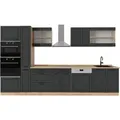 Produktbild: Vicco R-Line Küchenzeile Anthrazit Landhaus/Goldkraft Eiche 350 cm ohne Arbeitsplatte ohne E-Geräte