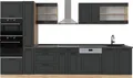 Produktbild: Küchenzeile Vicco R-Line Anthrazit Landhaus/Goldkraft Eiche 350 cm ohne Arbeitsplatte, Model 54003