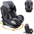 Produktbild: FableKids NOBLE Kinderautositz Grau | Isofix, 360° drehbar, i-Size 40–150 cm - Grau