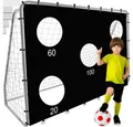Produktbild: Trizand Fußballtor Kindertor Fußball Zielgenauigkeitsmatte (Spar-Set, 1 St., Zielschießen), Klicksystem ermöglicht einfachen Auf- und Abbau