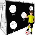 Produktbild: Fußballtor TRIZAND 240x170 cm für Kinder Erwachsene, Netz, Zielscheibe, Metall