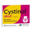 Produktbild: Cystinol akut 60 Dragees - bei Blasenentzündung & Harnwegsinfektion - akut & antibakteriell - pflanzlich - ohne Antibiotika