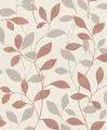 Produktbild: Tapete Vlies Rasch Andy Wand Blätter Floral rot-braun Glanz 639858 (3,37€/1qm)