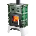 Produktbild: Kaminofen Haas+Sohn Treviso-II 339.15 schwarz Kacheln grün 8kW - Grün
