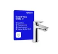Produktbild: Duravit Wave Waschtischarmatur, Größe M (Auslauf Höhe 111 mm), energiesparende Waschbecken Armatur (FreshStart), Wasserhahn Bad, Chrom