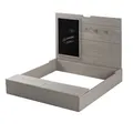 Produktbild: Roba Sandkasten mit Deckel aufklappbar mit Tafel & 3 Haken Massivholz TOP