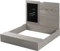 Produktbild: roba Sandkasten mit Deckel, aufklappbar mit Tafel & 3 Haken, Massivholz B-Ware