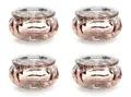 Produktbild: partydeco Kerzenhalter, Teelichtgläser 6x3cm roségold 4er Set
