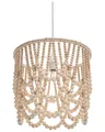 Produktbild: Kronleuchter Holzperlen hellbraun Boho Stil Verugal