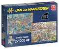 Produktbild: Jumbo Spiele Jan van Haasteren How not to DIY, Renovierungsprojekt und Baumarkt, Puzzle, 2 x 1000 Teile, 1110100647