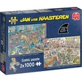 Produktbild: Jumbo Spiele Jan van Haasteren How not to DIY, Renovierungsprojekt und Baumarkt, Puzzle, 2 x 1000 Teile, 1110100647