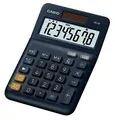 Produktbild: Casio® MS-8E Tischrechner Solar-/Batteriebetrieb 8stellig LC-Display silberblau