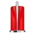 Produktbild: Wesco Papierrollenhalter in der Farbe rot aus Edelstahl und farbig lackiertem Stahlblech, standfester Edelstahl-Sockel, für handelsübliche Küchenpapierrollen oder 2-3 Toilettenpapierrollen
