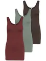 Produktbild: ONLY 3er Pack Damen Basic Tops Tank Top dunkel blau lang 15201465 Farb Mix 8 L