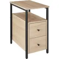 Produktbild: Tectake Nachttisch Tullamore Industrial Style Holz und Stahl  49 50 x 30 x 61 50 cm Industrial Holz Hell  Eiche Sonoma