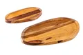 Produktbild: Tablett 2er Set Sheesham Holz massiv erhöhter Rand 40 / 56 cm lang Handarbeit