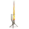 Produktbild: Gardenflare GARDENFLARE Feuerrohr Klassik – Edelstahl Feuersäule und Pelletfackel für Tolles Ambiente Feuer – Moderne Feuerschale & Gartenkamin Alternative für Deine Terrasse (Silber)
