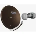Produktbild: Fuba Sat Anlage 2 Teilnehmer | Satellitenschüssel Komplettset - DAA 850 B Sat-Schüssel 85cm Alu braun + Fuba DEK 217 Twin LNB 2 Teilnehmer (DVB-S2