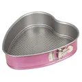 Produktbild: Zenker creative studio Herzspringform, Backform mit Flachboden, herzförmige Kuchenform mit Antihaftbeschichtung, kreatives Backen (Farbe: rosa, silber), Menge: 1 Stück
