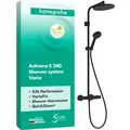 Produktbild: hansgrohe Activera S Duschsystem 240 28078670 mit Thermostat, 1 Strahlart wassersparend mit Ecostat Fine Varia, 8 l/min, schwarz matt