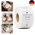 Produktbild: Öffnen und Freuen Aufkleber 600 Stück 40mm Blumenförmige Etiketten auf Rolle Ge